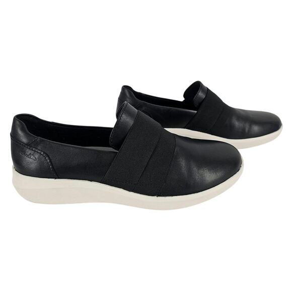 COLLECTION BY CLARKS Cushioned Heel Ultimate Support Black Shoes - Size 8.5M - Picture 1 of 11